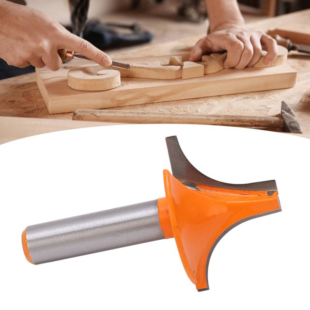 Roundover Edging Router Bit, Adjustable Woodworking Milling Cutter Tool with Tungsten Carbide Alloy Material for Baseboard Cutting