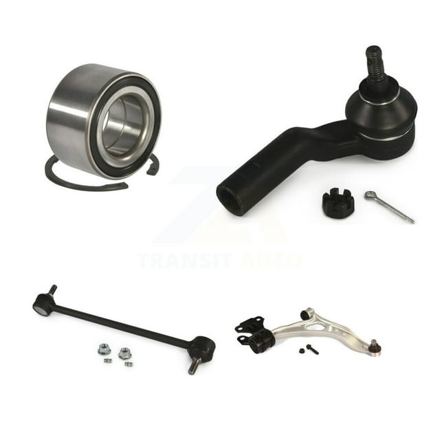 Transit Auto Bras de Commande Inférieur de Suspension de Roulement de Roue avant Droite avec Joint à Rotule Extrémité Extérieure du Tirant et Kit de Liaison Stabilisateur de Barre Oscillante pour Voiture Ford Focus C-Max K77-101327