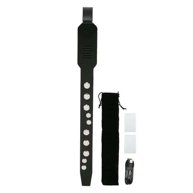 Instrumento de viento digital con conectividad MIDI, 10 tonos, recargable, mini instrumento de viento electrónico con 12 acompañamientos, color negro