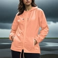 thumbnail image 4 of Ovbmpzd Hooded Womens Rain Jacket Multicolor Zip Up Packable Waterproof Long Sleeve Hiking Plus Size Windbreaker Womens Fall Jackets S, 4 of 7