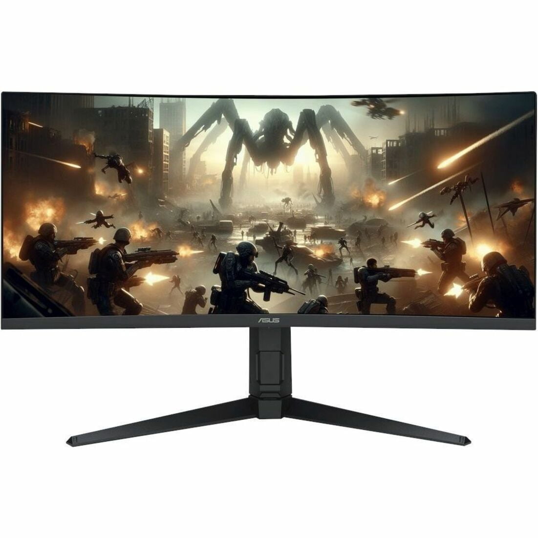 ASUS TUF Gaming 34 inch UltraWide QHD 2K 1440P 250Hz AMD FreeSync Premium 0.5ms ELMB HDR400 Built-in Speakers Curved Gaming Computer Monitor with Height Adjustable, Swivel & Tilt Stand VG34WQML5A