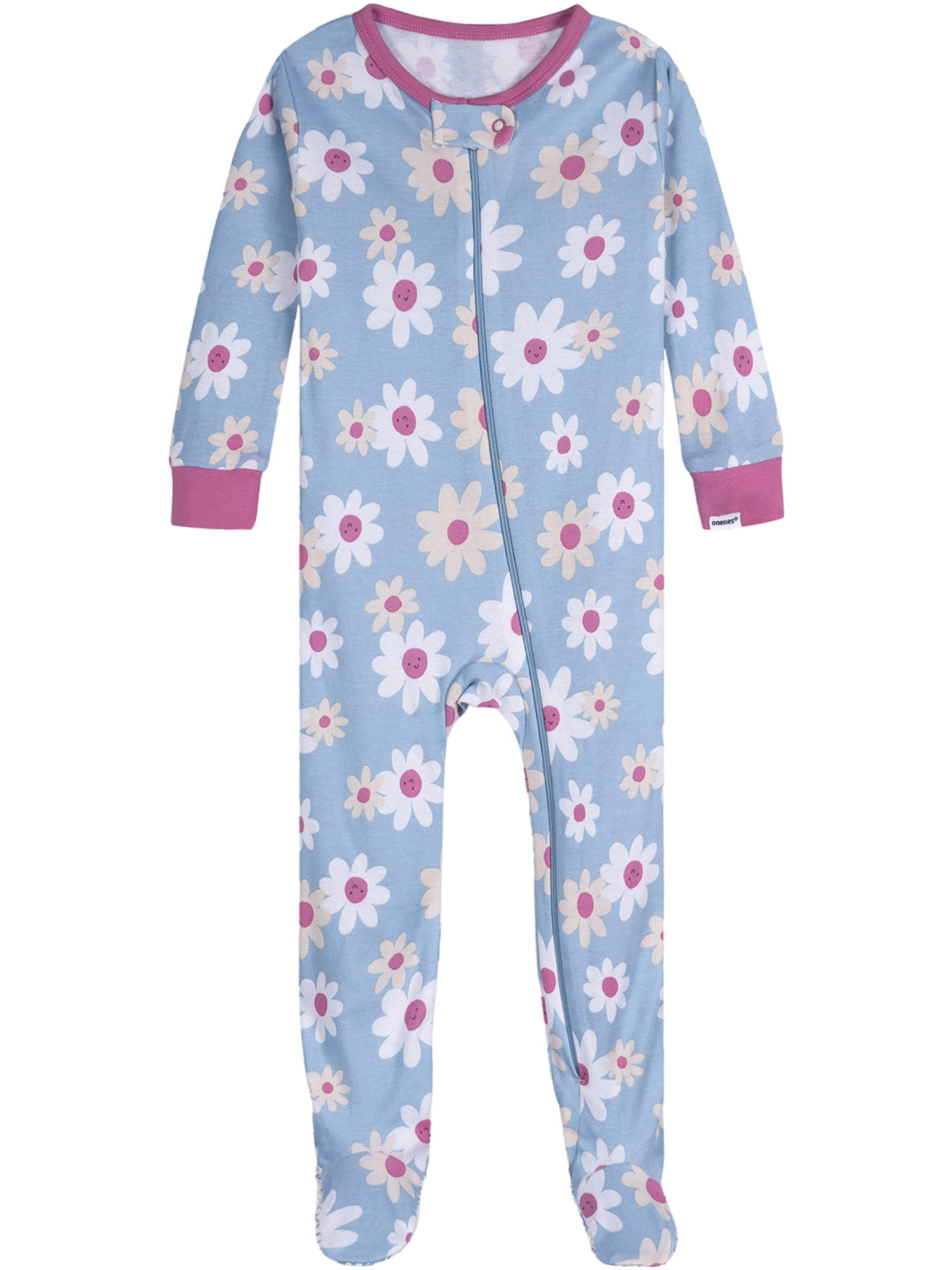 Onesies Brand Baby Girl Footed Pajamas, 4-Pack, Sizes Newborn - 24 Months