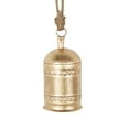 thumbnail image 5 of DecMode Gold Metal Tibetan Inspired Decorative Hanging Bell Chime Set of 3 12", 11", 9"H, Features a Round Shape with Solid Pattern and Metal Clappers, 5 of 14