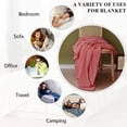 thumbnail image 5 of Simple&Opulence Coral Red Throw Blanket for Couch-Super Soft Fluffy Blankets for Women 50x70 Inches Cozy Lightweight Fleece Blanket for Home Décor, 5 of 5
