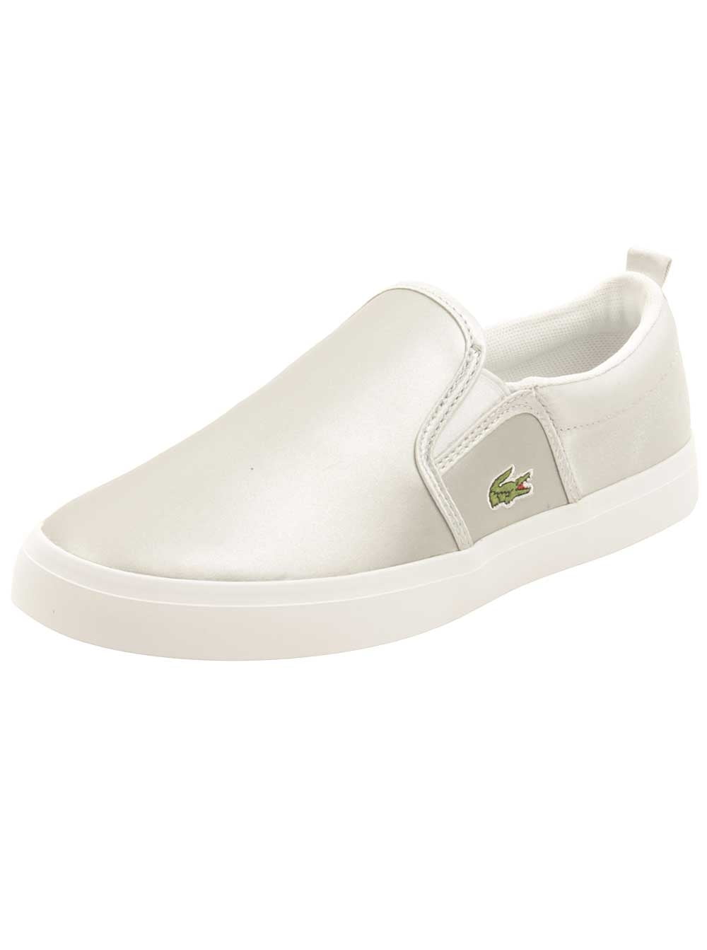 Lacoste Gazon 218 1 Caj Sneakers Silver White New 