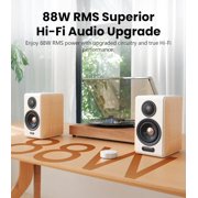 Edifier Active Bookshelf Speakers, 2.0 Computer Hi-Fi Speaker System, 88W RMS Hi-Res Audio with LDAC Bluetooth USB-C Optical Coaxial RCA Input Subwoofer Output for Record Player TV, Pair - White