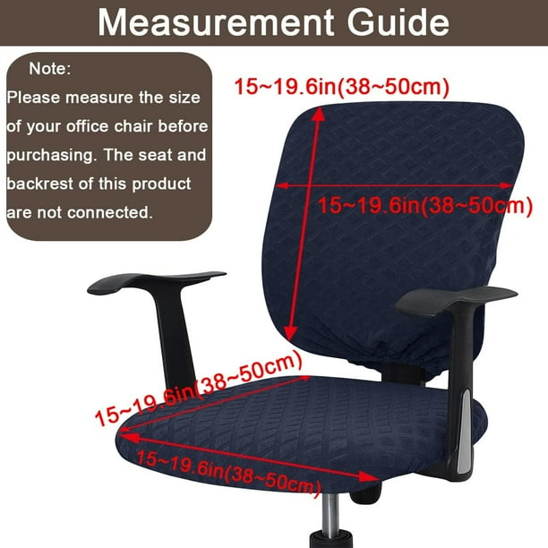 DEFNES Office Chair Cover Universal Swivel Chair Cover Water Resistant Stretch Removable Chair Cover Computer Chair Seat Cover Navy Blue Chair Seat