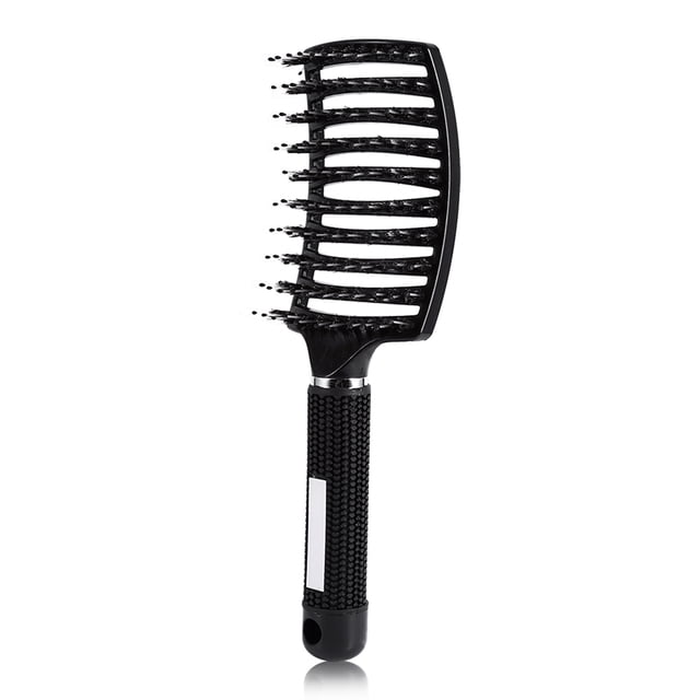 Peine de cerdas NikouMX para masaje de salón color negro
