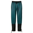 thumbnail image 2 of Fheaev Cargo Shorts For Men Drawstring With PocketsMen Leggings StripeElastic Waist Capris Over-the-knee Pant Slantern Pants, 2 of 7