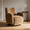 Camel, variant on Noble House Gabryle 360° Swivel Accent Chair, Luxurious Chenille Upholstered Barrel Chair, Living Room, Camel