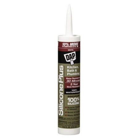 DAP 08770 10.8 oz. Silicone Plus Premium Rubber Kitchen and Bath Sealant