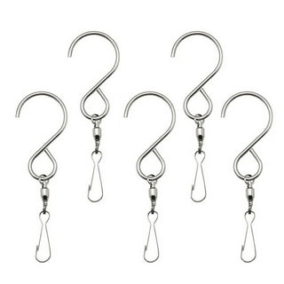 8 Pack Spinning Double Clip Swivel Hooks for Wind Spinners