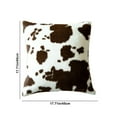 thumbnail image 2 of PureCasa Cow Pattern Decorative Throw Pillowcase, Polyester Bedside Pillow Cases Cushion Cover for Car Bed Sofa Couch, Solid Color Modern Home Decor for Living Room Bedroom, 18"x18", 1PC, C, 2 of 7