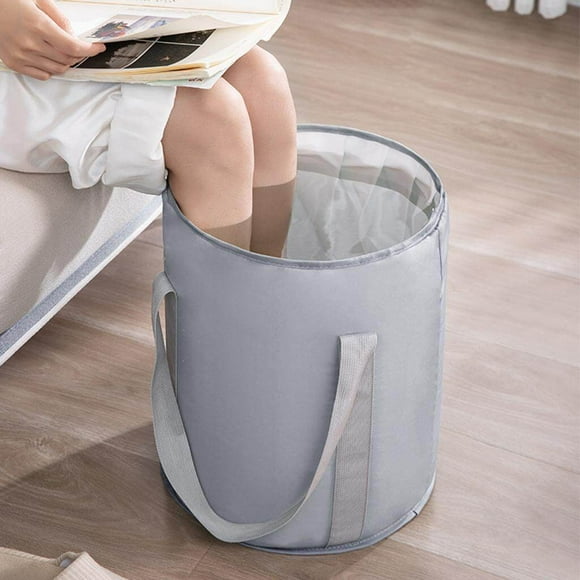 Langgg Foot Soak Bath Basin Pedicure Feet SPA Bucket spa soak tub soaker outdoor camping foot bath handle soaking for Foot SPA Washing Car Gray