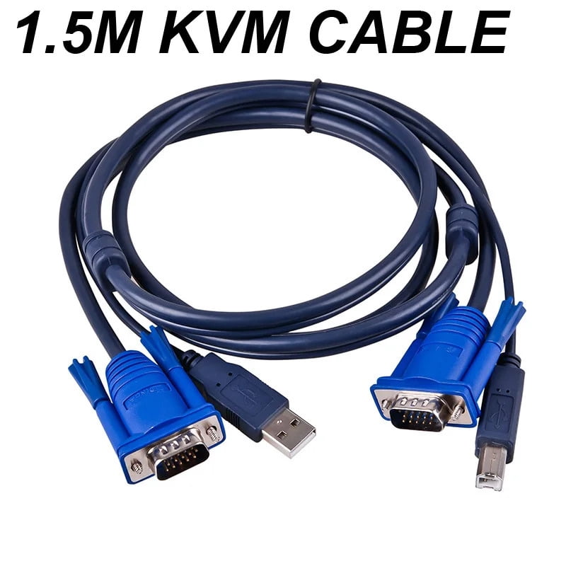 KSRplayer 4-Port USB 2.0 VGA KVM Switch with 4 PCS KVM Cable