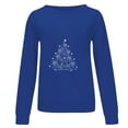 thumbnail image 4 of Hauts pour Femmes Manches Longues Noël Automne Col Rond Hauts Manches Longues Blouse Imprimée Régulière Sweashirts Manches Longues Hauts pour Femmes Blouses Manches Longues pour Femmes, 4 of 6