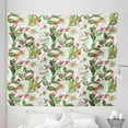 thumbnail image 1 of Watercolor Tapestry, Christmas Themed Floral Poinsettia Berries Winter Inspirations Leaf, Fabric Wall Hanging Decor for Bedroom Living Room Dorm, 5 Sizes, Vermilion Yellow Green, by Ambesonne, 1 of 1