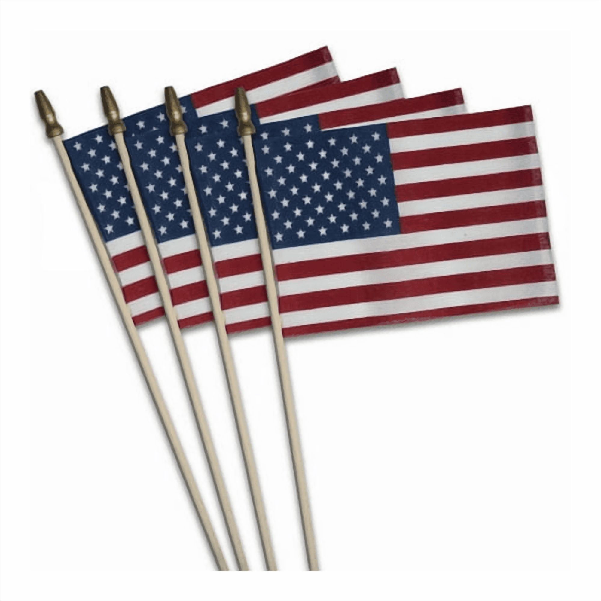 (2 pack) 4x6in Polycotton Betsy Flags US Stick Flags 4-pack