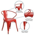 thumbnail image 2 of Red Metal Indoor-Outdoor Chair with Arms, 2 of 9