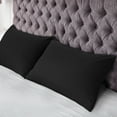 thumbnail image 6 of Unique Bargains 2-Pack Solid Microfiber Pillowcases, Travel, Black, 6 of 8
