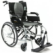 Karman Ergo Flight Ultra Lightweight Wheelchair, Pearl Silver, 18" Seat Width