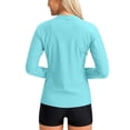 thumbnail image 6 of Feancey Womens Sun Protection Jackets Long Sleeve Slim Fit Zip Up Hoodies Breathable Lightweight Running Hooded Tops with Pockets and Thumb Holes Mint Green L, 6 of 9