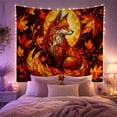 thumbnail image 2 of Moon Stars Composed with Entirely Leaves Glowing Full, Mystical Fantasy for Space Lovers, Galaxy Room Decor, Mother'S Day Gift, Tapestry Wall Hanging for Bedroom and Dorm, 2 of 7