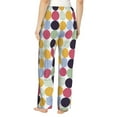 thumbnail image 3 of Goofa Polka Dot Printed Soft Pajama Pants for Women, Wide Leg Comfy Casual Lounge Yoga Pants-X-Large, 3 of 9