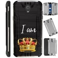 thumbnail image 1 of WORLD ACC Silver Guard Compatible with Cricket Icon | AT&T Radiant Core Case Slim Hybrid Phone Cover (I Am King), 1 of 3