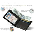 thumbnail image 5 of Serman Brands Mens Slim Bifold Wallet | RFID Blocking Minimalist | Front Pocket | Full Grain Leather Wallets for Men | Thin & Stylish | Jet Black, 5 of 8