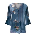 thumbnail image 5 of LOVZFMLL Cardigan pour Femmes Cardigan à Boutons Veste Imprimée Manches 3/4 Col Cardigan Imprimé Veste Cardigan Décontractée Veste Cardigan, 5 of 5