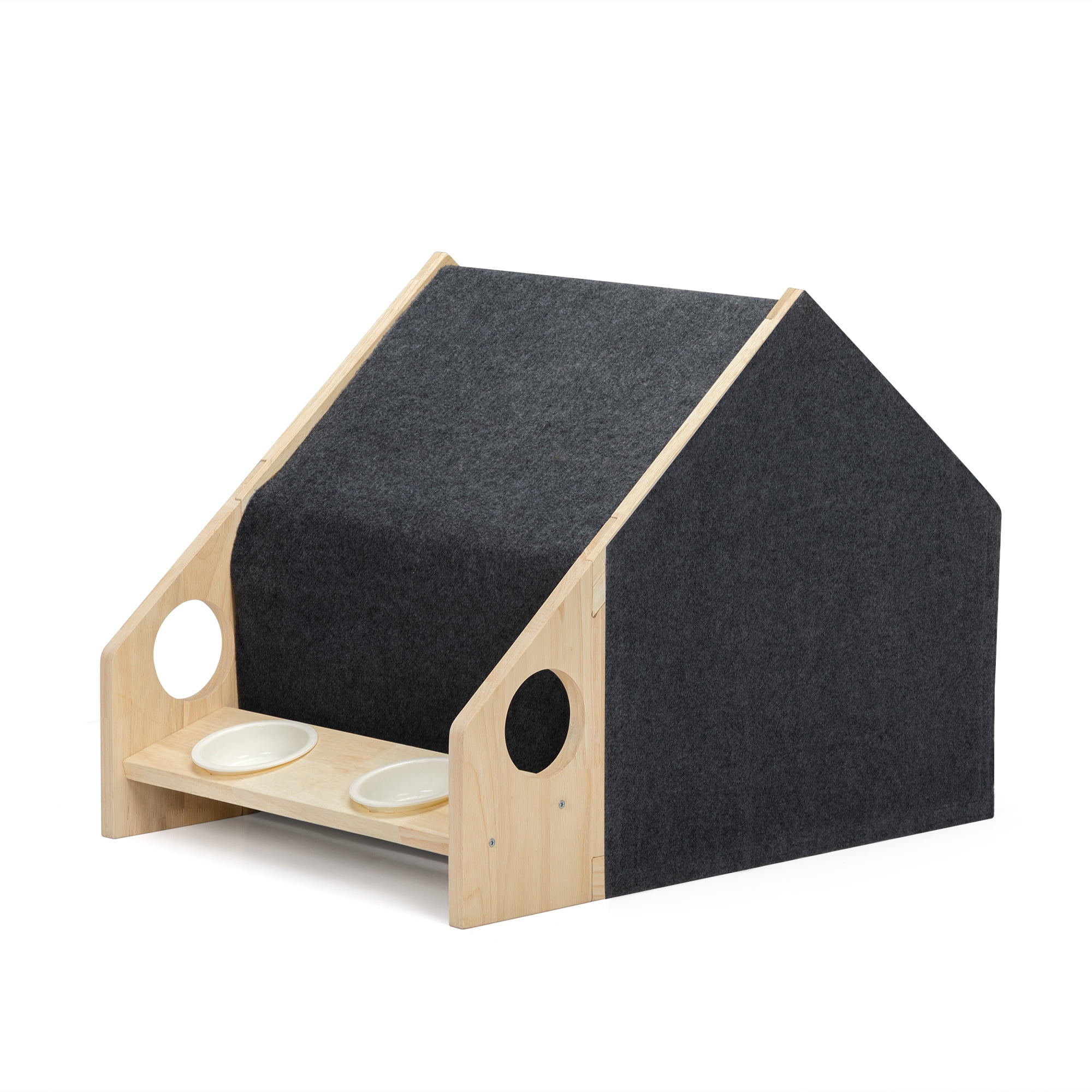 Kepooman Pet House for Small Medium Large Dogs with Bowl, 22 Inch High Large Doghouse Indoor Outdoor Durable Pet House with Mat Cat House, Beige Kepooman Pet House for Small Medium Large Dogs with Bowl, 22 Inch High Large Doghouse Indoor Outdoor Durable Pet House with Mat Cat House, Beige