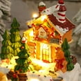 thumbnail image 5 of Christmas Village Figurines Musical Snow Globe Christmas Collectible Buildings Decoration with Spinning Train 8 Music & LED Light for Christmas Home Decor Gift Santa Claus, 5 of 9