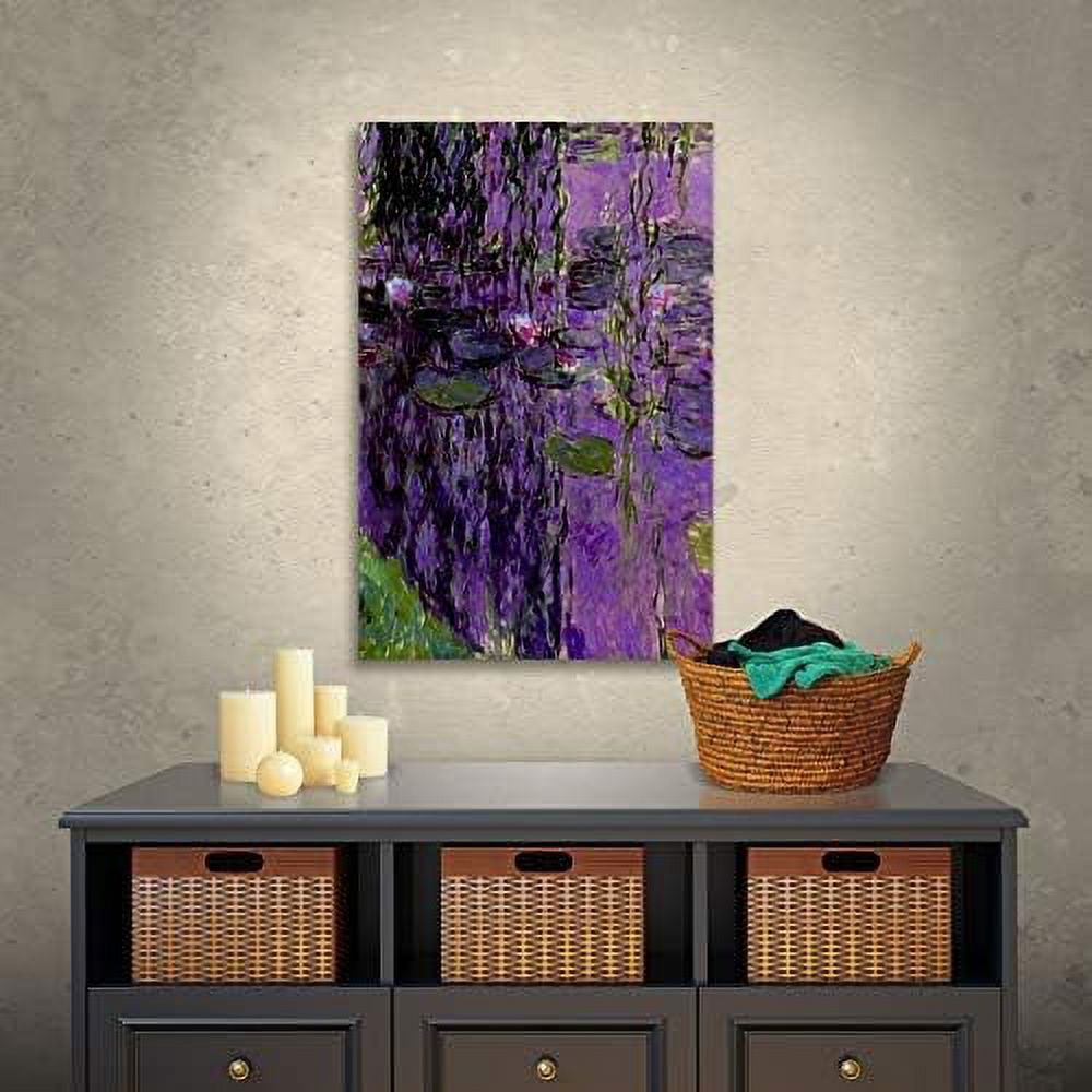 Lavender Water Lillies Gallery Wrapped Canvas