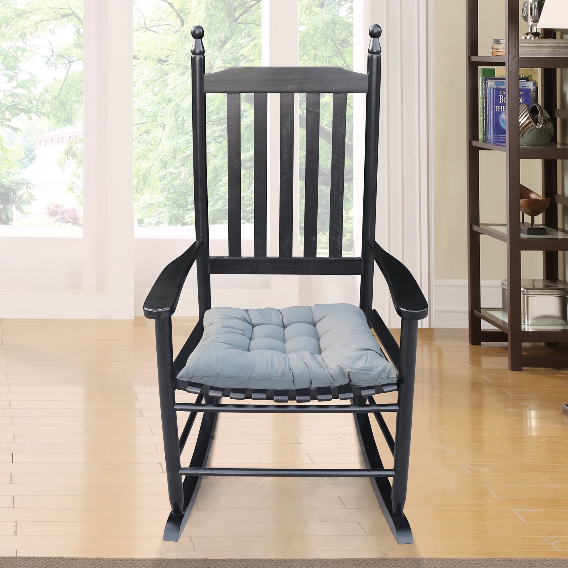 Porch Rocker Chair, Sturdy & Durable Wooden Rocking Chair with Seat