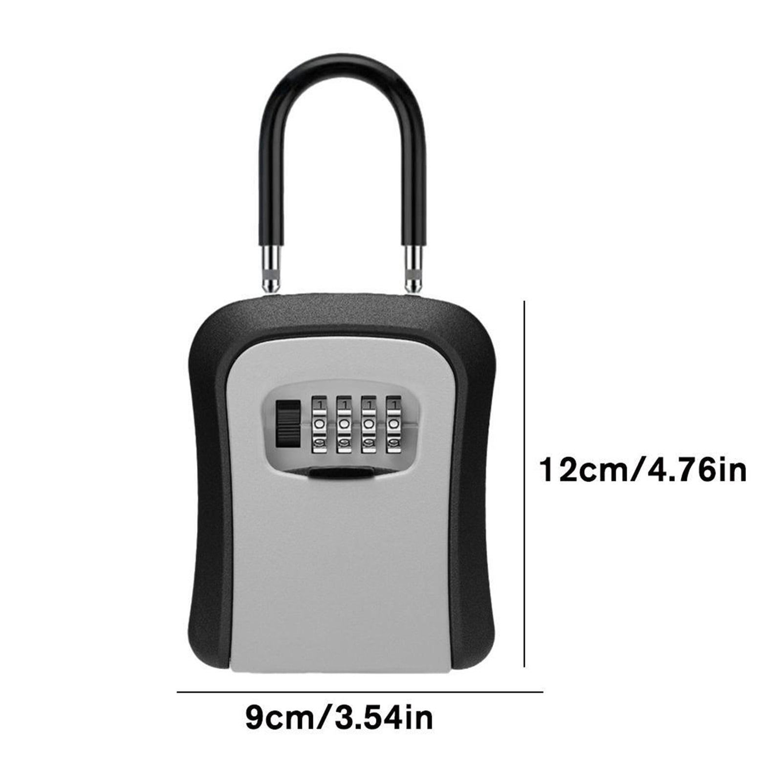 Key Lock Box Portable Combination Lockbox Wall-Mounted Key Storage Box Resettable Code Safe ,Additional Security