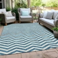 thumbnail image 6 of Addison Rugs Chantille Indoor/Outdoor Transitional Chevron Teal Washable Rectangle Rug, 3' x 5', 6 of 6