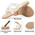 thumbnail image 3 of Ataiwee Women's Flat Slide Sandals - Casual Multiple Straps Thong Slip on Flat Summer Shoes., 3 of 8