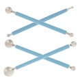thumbnail image 2 of Miangastore Clay Crafting Tool Sky-Blue Stainless Steel 4Pcs 5.2x0.7in, 2 of 9