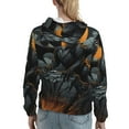 thumbnail image 7 of Honeii Full Moon Black Dragon Pattern Womens Oversized Hoodies Long Sleeve Sweatshirts Pullover Fall Outfits with Pocket-Medium, 7 of 7