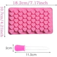 thumbnail image 3 of Moldes de silicona para dulces, 4 moldes de silicona en forma de corazón, moldes de silicona, mini moldes de silicona en forma de corazón para hacer pasteles y dulces DIY rosa, 3 of 5