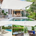 thumbnail image 6 of White Shade Cloth Sunblock Mesh Cover - 90% UV Protection, 200x300cm/78.74x118.11in & 200x200cm/78.74x78.74in, Heavy-Duty Polyethylene with Reinforced Grommets for Pergola, Greenhouse, Garden, Patio, 6 of 8