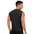thumbnail image 4 of DPOIS Men's Compression Mock Neck Sleeveless Muscle T-Shirt Athletic Workout Fitness Sports Tops Black 4XL, 4 of 7