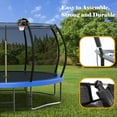 thumbnail image 5 of Aukfa 12FT Trampoline with Basketball Hoop for Kids, Outdoor Pumpkin Trampoline with Enclosure for Backyard - Blue, 5 of 8