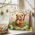 thumbnail image 6 of AURIGATE Easter Embroidered Animal Pattern Pillowcase, 17.72in Decorative Throw Pillow Cover, Festive Spring Easter Home Sofa Couch Decor, 6 of 6