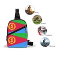 thumbnail image 6 of Sling Crossbody Backpack Eritrea Flag Collapsible Chest Shoulder Cross Body Bag Daypack for Women Men, 6 of 7
