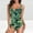 C_ Green, variant on Women's Basic One Piece Swimsuits Athletic Tropical Print Bathing Suit Vacation Straps Beach Monokini Swimwear Green XXL