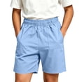 thumbnail image 3 of Busydd Boys Shorts 5-15 Years Casual Solid Color Elastic Waist Cargo Shorts for Boy Comfy Relaxed Summer Shorts with Pockets 5-6 Years, 3 of 10