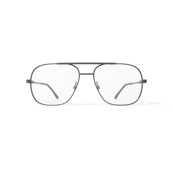 Adolfo Men's Grant Aviator Prescription Eyeglasses with Case, Gunmetal