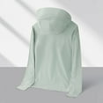 thumbnail image 4 of hopeusnice Men's Summer Sports Quick Dry Hoodie Sun Protection Breathable Running Fitness Outdoor Hood Jacket with Thumb Hole Mint Green L, 4 of 4